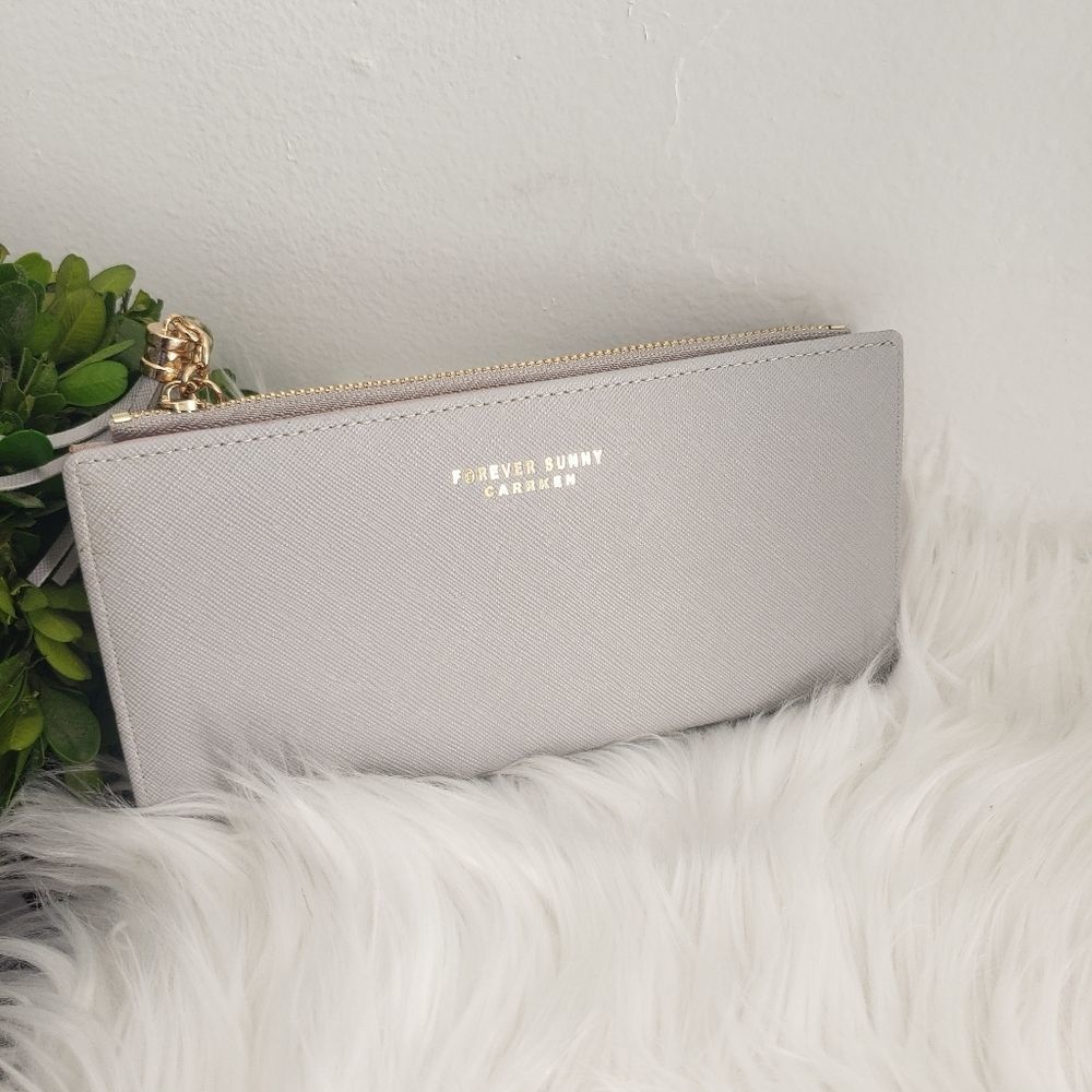 Forever Sunny Carmen Faux Leather Charm Wristlet